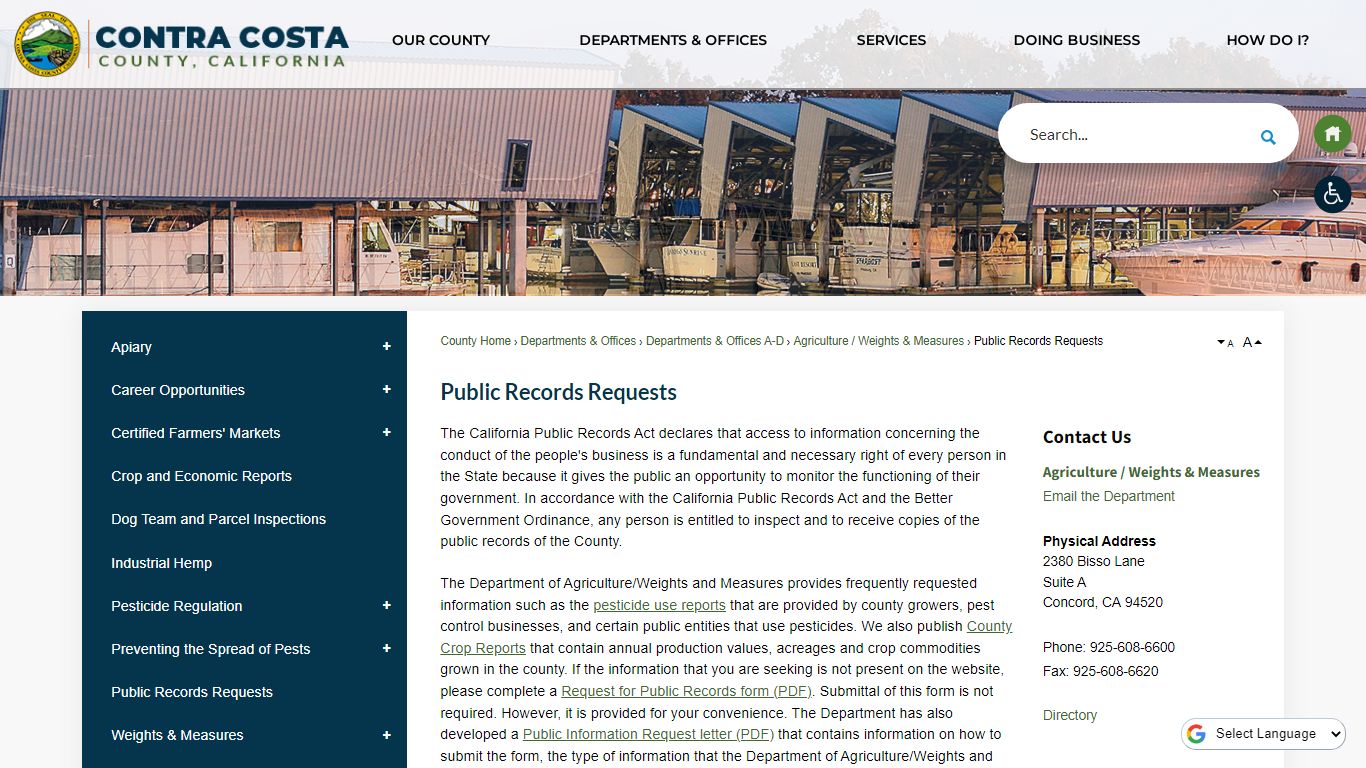 Public Records Requests | Contra Costa County, CA Official Website